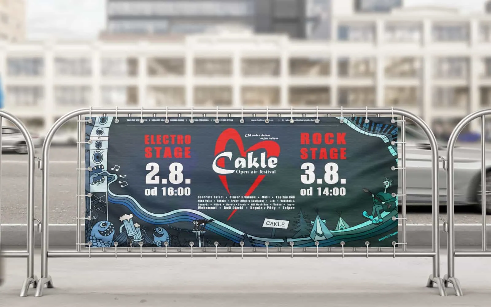 Plotový banner Cakle